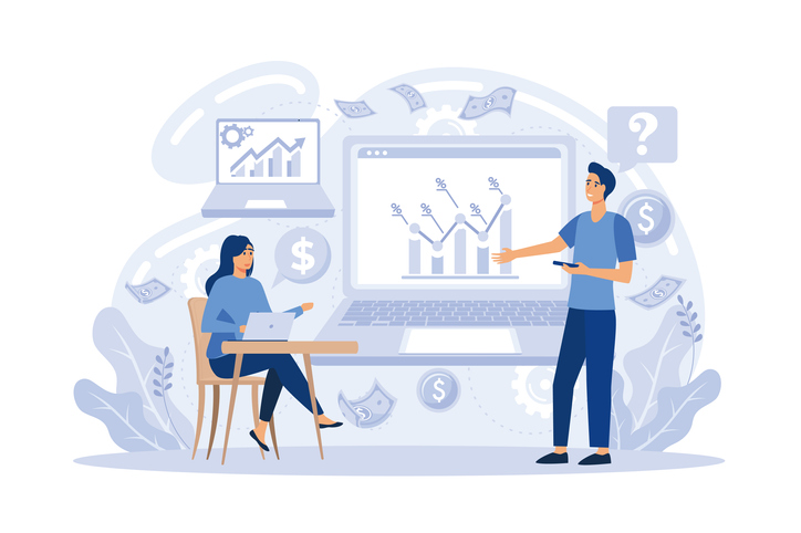 Financial consultant calculating cybersecurity incident response plan budgets